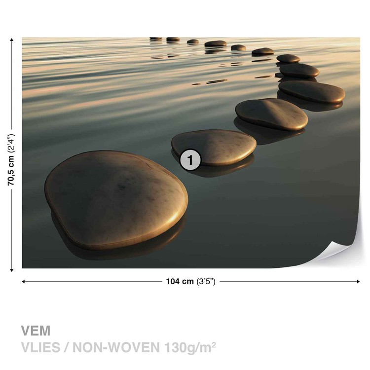 Papel de parede Stones Ripples Zen