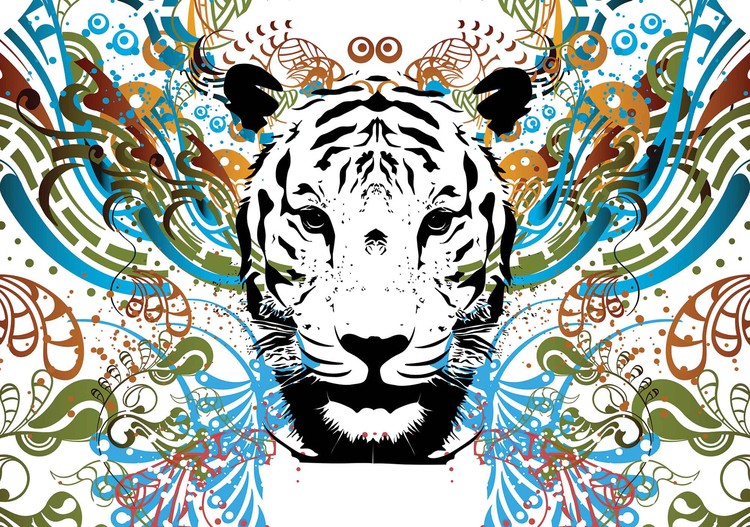 Papel de parede Tiger Abstract