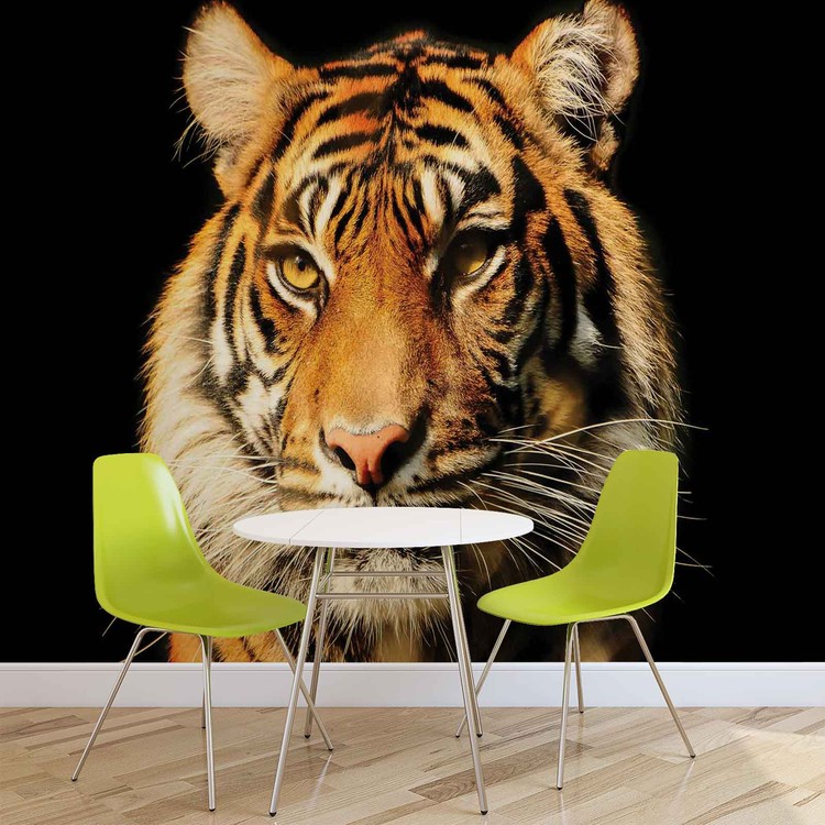 Pôster de tigre 3D, mural de decoração de parede, papel de parede