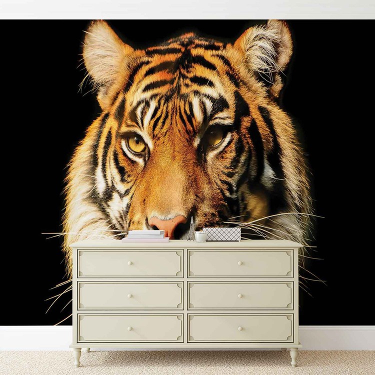 Pôster de tigre 3D, mural de decoração de parede, papel de parede