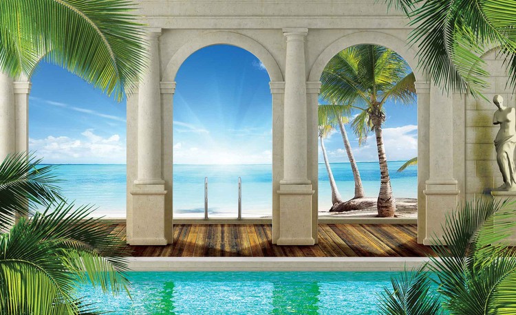 Papel de parede Tropical Beach