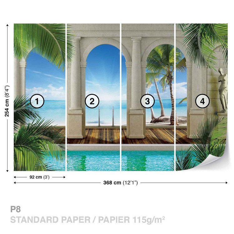 Papel de parede Tropical Beach