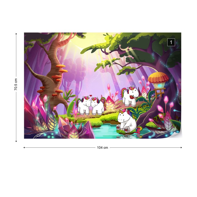 Papel de parede Unicorns In The Forest