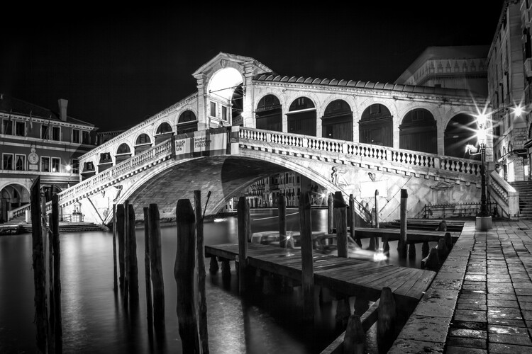 Papel de parede VENICE Rialto Bridge at Night