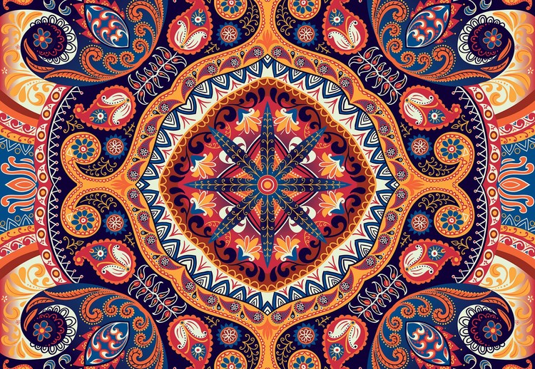 Papel de parede Vintage Ethnic Pattern