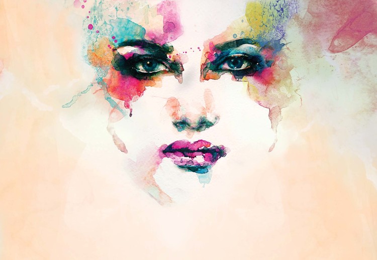 Papel de parede Watercolour Face