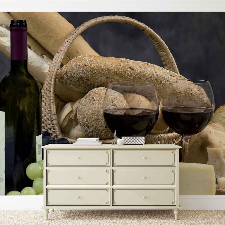 Papel de parede Wine And Bread