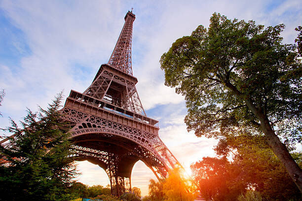 Наклейка Eiffel Tower at sunset, Paris