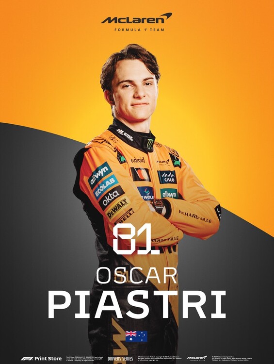 Art Print F1 Print Store Driver Series - Oscar Piastri