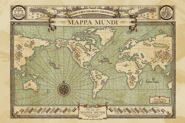 Sticker Fantastic Beasts - Mappa Mundi