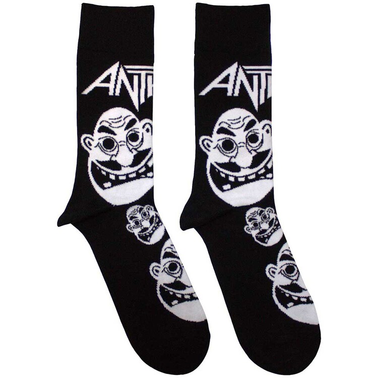 Socks Anthrax - Faces Pattern B&W