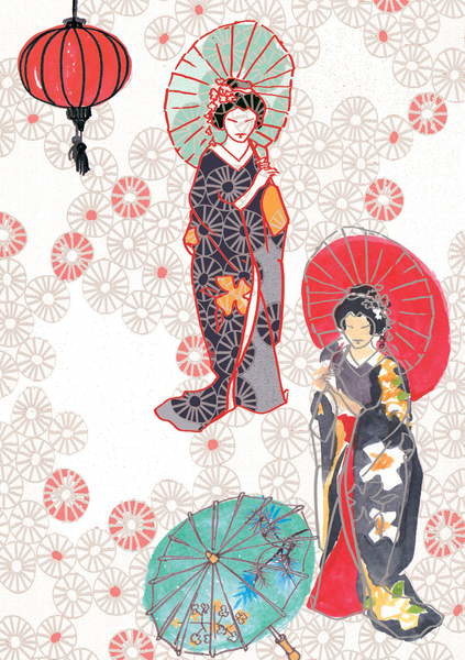 Erotic Canvas Art Cheap Wall Print Home Interior Geisha Back
