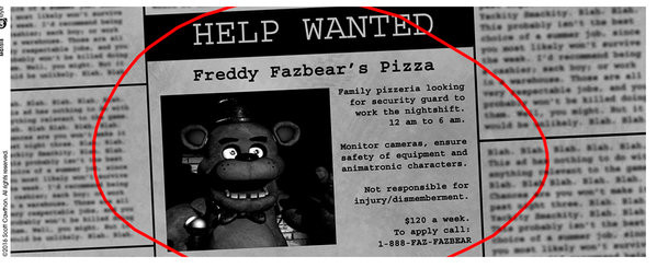 Mug Five Nights At Freddy's - Help Wanted