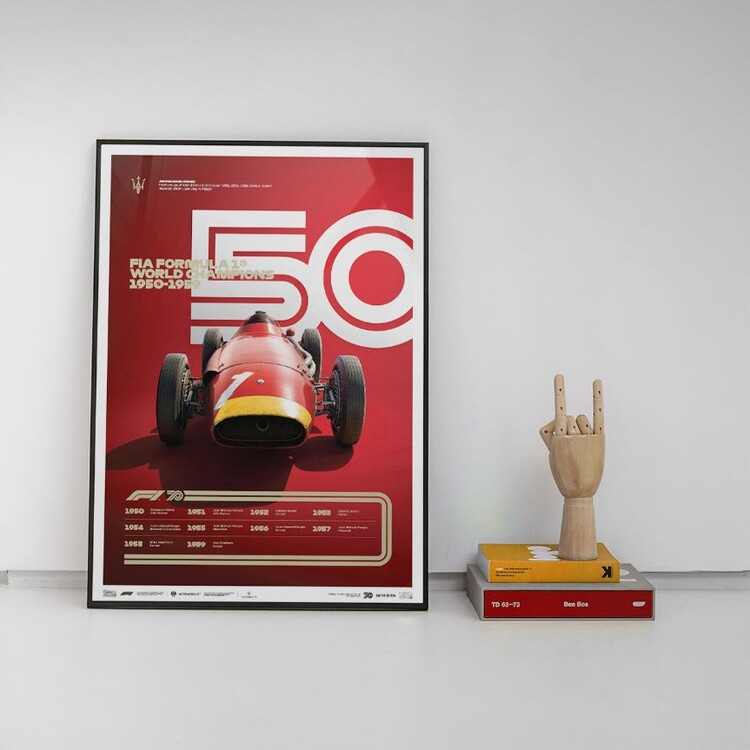 Art Print Formula 1 Decades - 50's Maserati