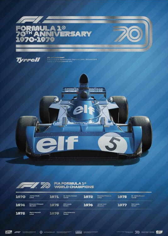 Art Print Formula 1® Decades - 70S Tyrrell