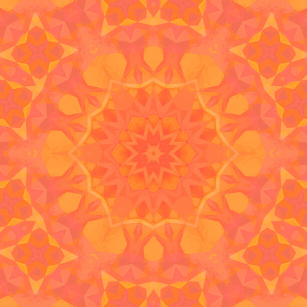 Tapet Sun Seamless Pattern. Yellow Orange Stars
