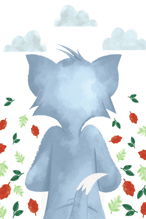 Tapeta Tom i Jerry - Autumn leaves