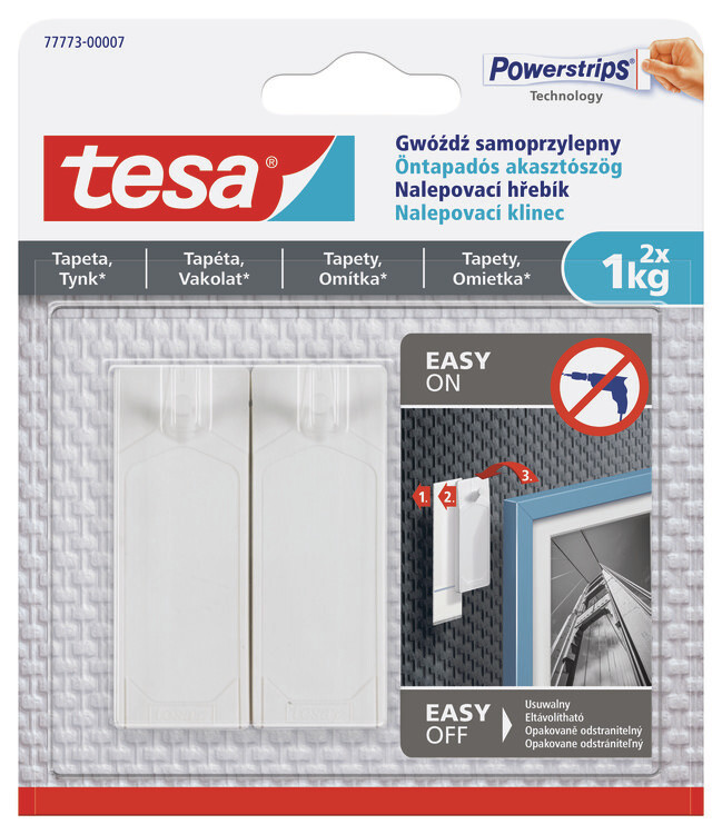 Self-adhesive hooks TESA Powerstrips 1 kg (2 pcs)