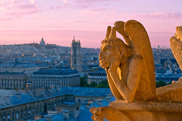 Sticker FRANCE, PARIS, VIEW OF NOTRE DAME CATHEDRAL