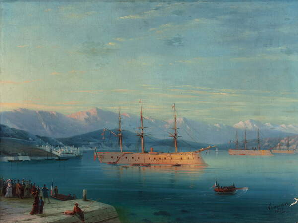 Autocolante French Ships Departing the Black Sea, 1871