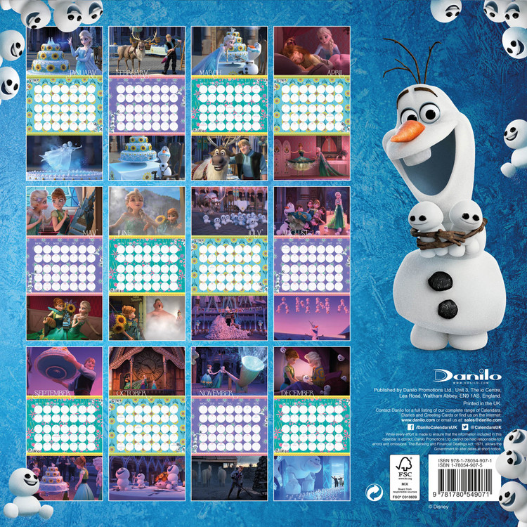 Calendar 2021 Frozen