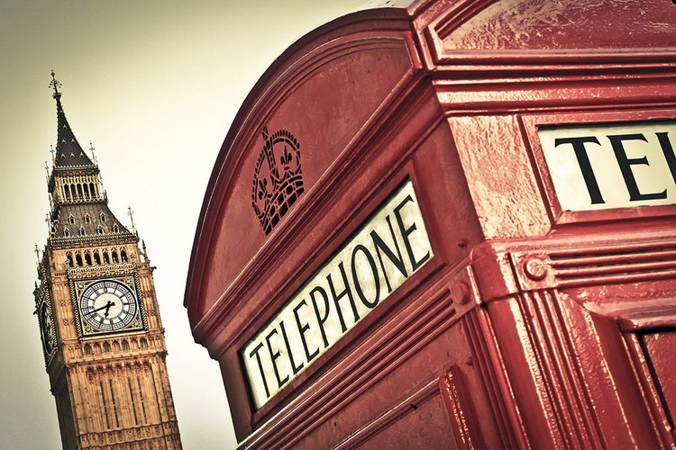 Glass Art London - Big Ben and Red Telephone Box