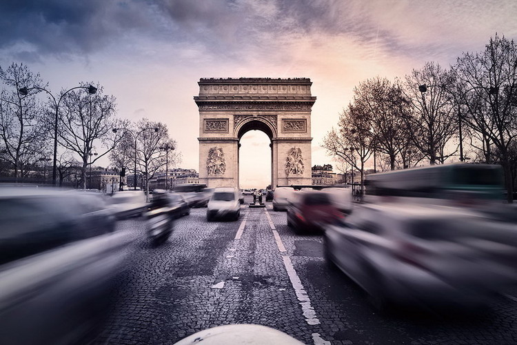Glass Art Paris - Arc de Triomphe Sunset