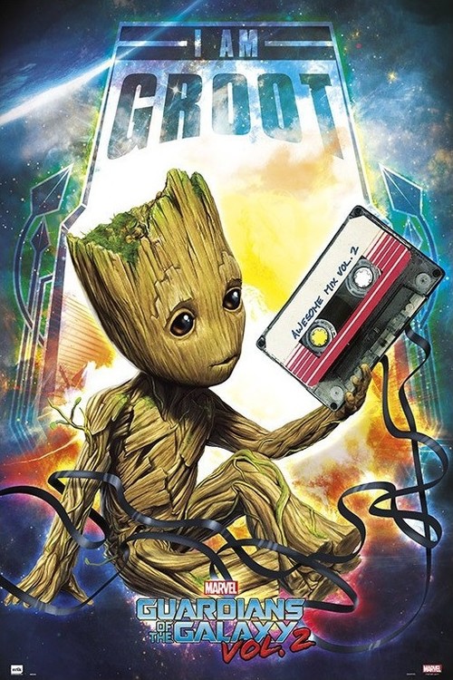 ontwikkeling uitsterven slijtage Poster print with frame Guardians Of The Galaxy Vol 2 - Groot |  Abposters.com