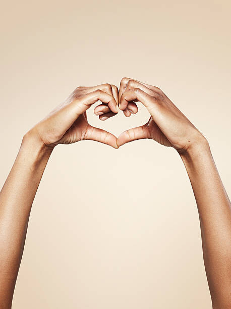 Наклейка Hands forming a cute heart shape
