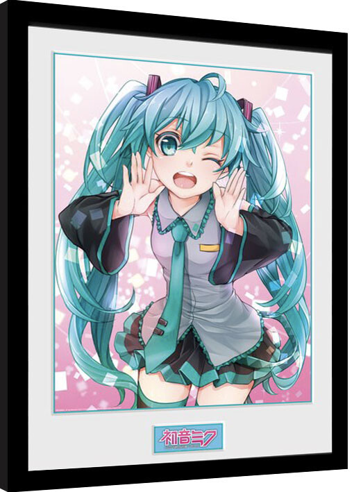 Framed poster Hatsune Miku - Wink