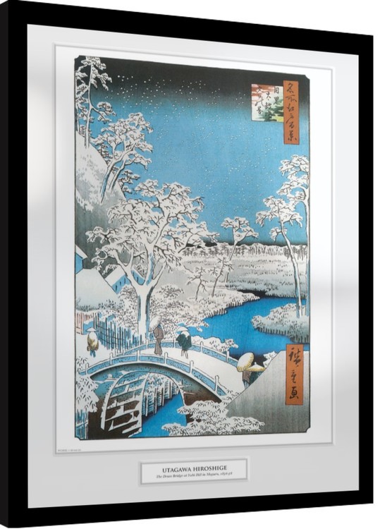 Framed poster Hiroshige - The Drum Bridge
