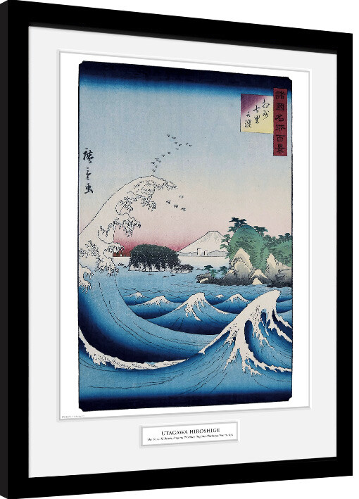 Framed poster Hiroshige - The Seven Ri Beach