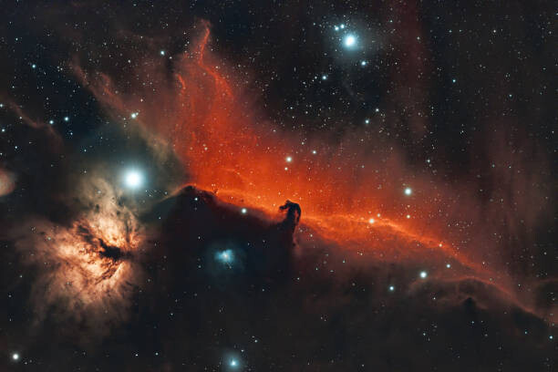 Αυτοκόλλητο Horsehead and Flame nebula
