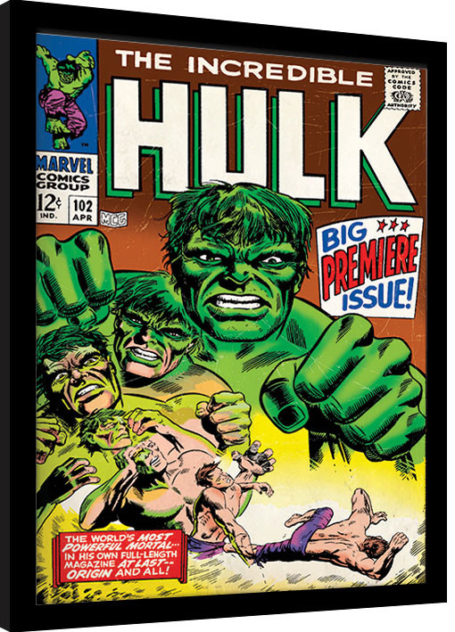 Uokvireni poster Hulk - Comic Cover