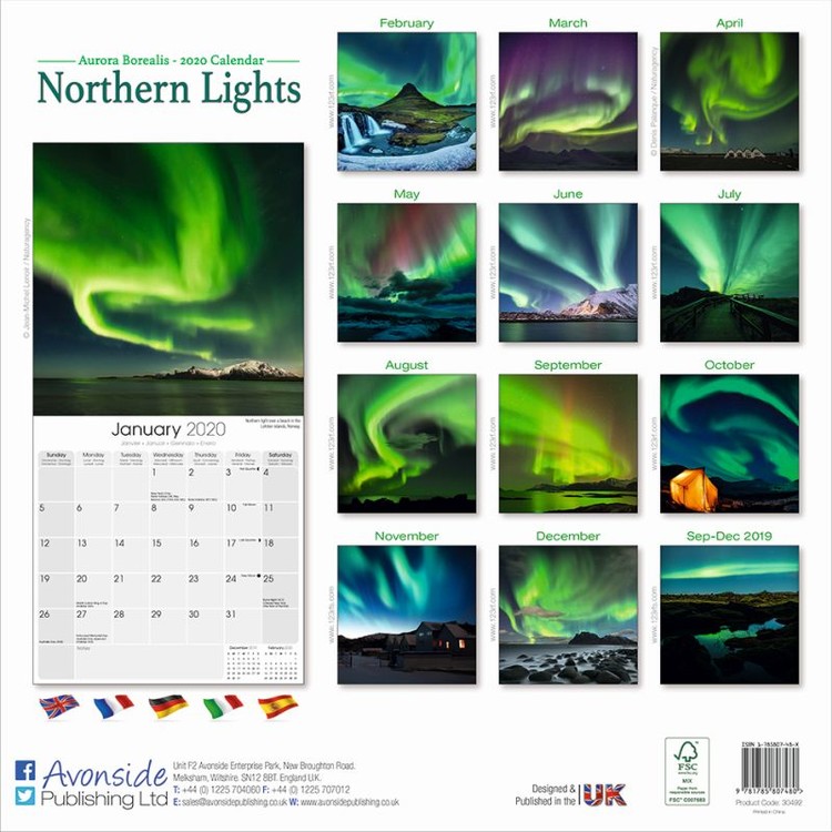 Afstemning accent dannelse Northern Lights - Wall Calendars 2020 | Buy at Abposters.com