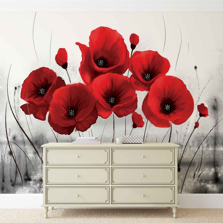 Buy | Flowers Europosters Nature Mural Poppies at Wall online