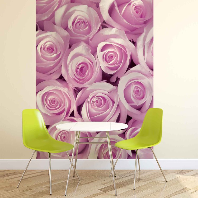 Pink Roses Wall Mural Buy online at Europosters