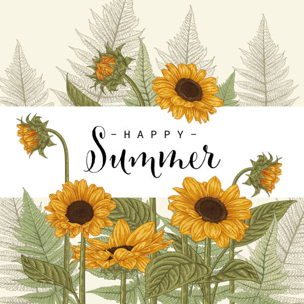 Sticker invitation card template.Sketch Floral Botany Collection.