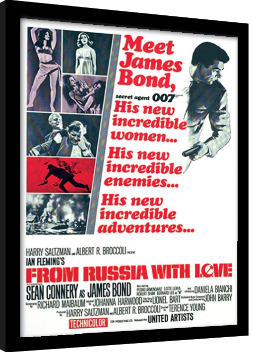 Uokvireni poster James Bond - From Russia With Love