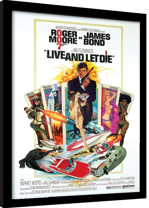 Uokvireni poster James Bond - Live and Let Die