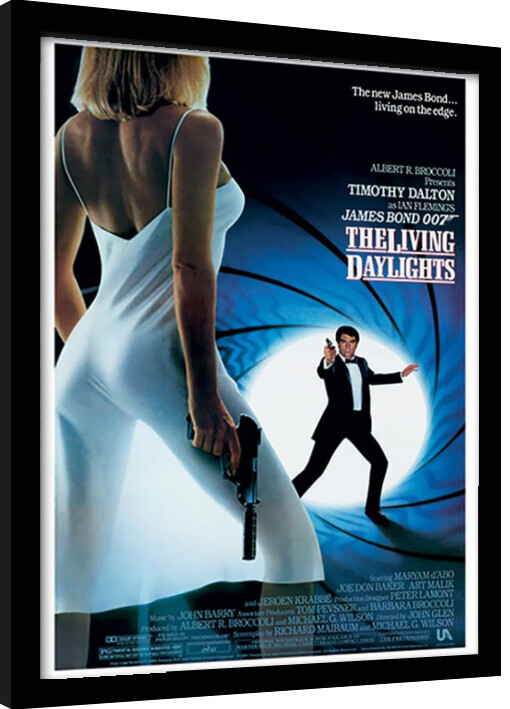 Uokvireni poster James Bond - The Living Daylights
