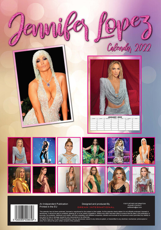 Jennifer Lopez Wall Calendars 2022 Large Selection