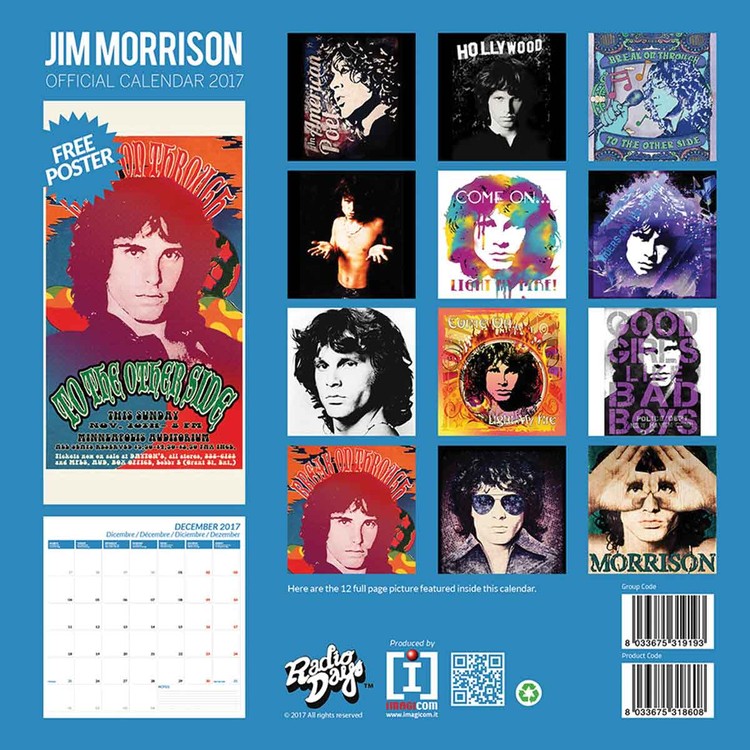 Calendar 2021 Jim Morrison