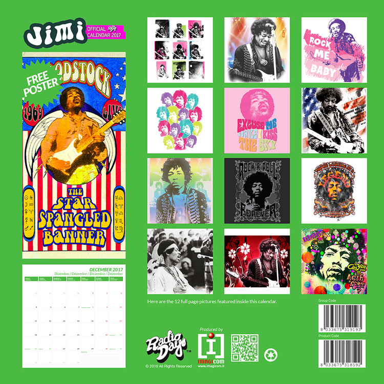 Calendar 2021 Jimi Hendrix