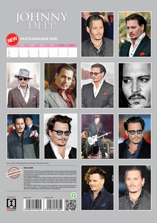 Calendar 2021 Johnny Depp