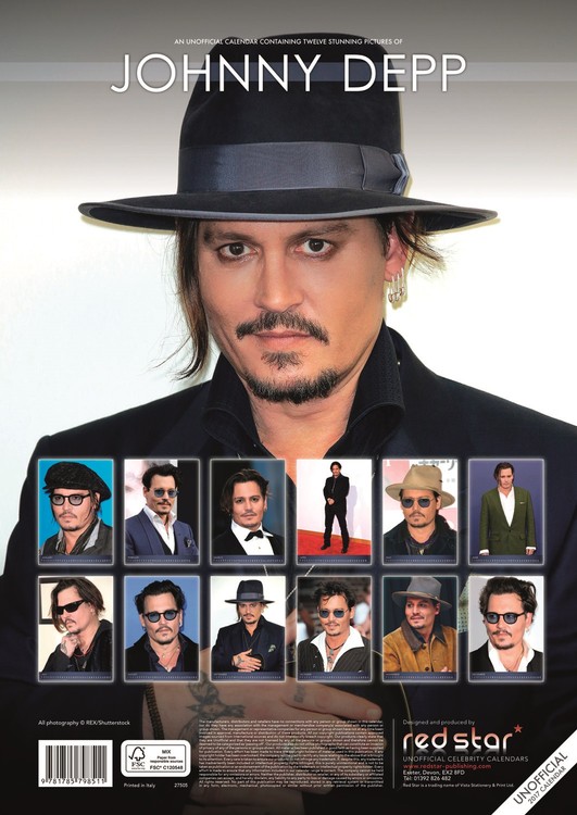 Calendar 2021 Johnny Depp