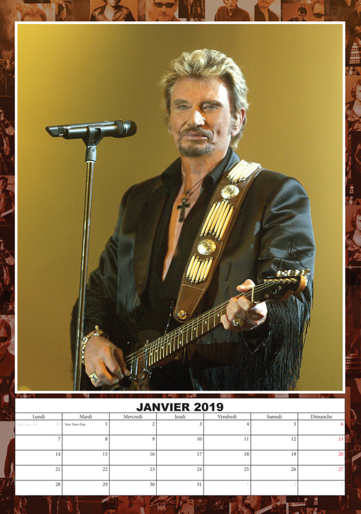 Johnny Hallyday Wall Calendars 22 Large Selection