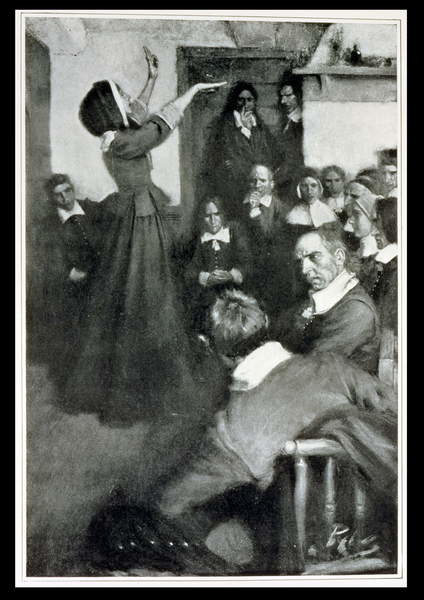 Juliste Anne Hutchinson Preaching in her House in Boston