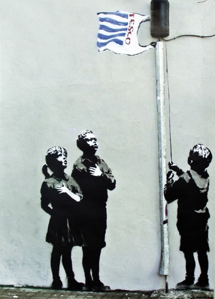 Banksy Street Artist Tesco Bag Flag Print A4 A3 A2 A1 2186