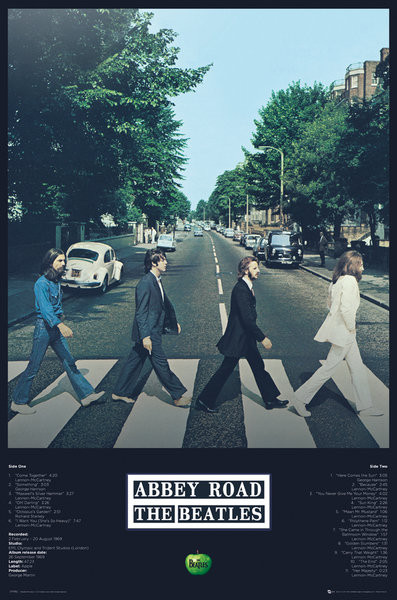 Juliste Beatles - Abbey Road Tracks